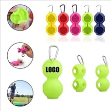 Silicone Golf Ball Holder With Key Ring