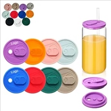 Silicone Lids with Wide Straw Hole