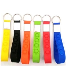 Silicone Pop Bubbles Fidget Wrist Strap Keychain