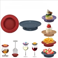 Silicone Red Wine Glass Snack Trays