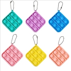 Square Push Pop Key Chain