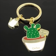 Succulent plant keychain