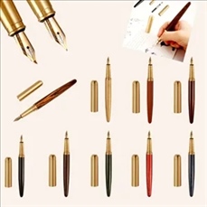 Vintage Design Brass Rosewood Sandalwood Fountain Pen