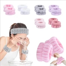 Wrist Bands for Washing Face, Water Absorbent Coral Cotton